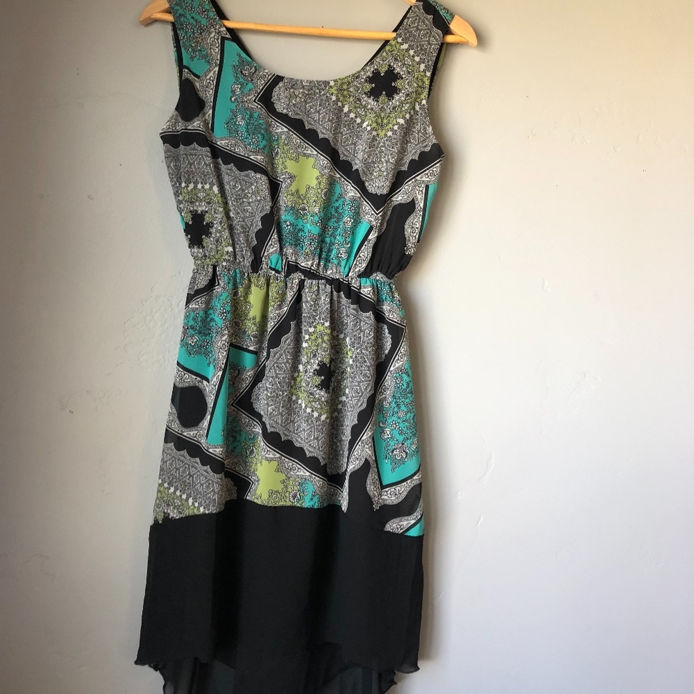 Sweet storm patterned dress